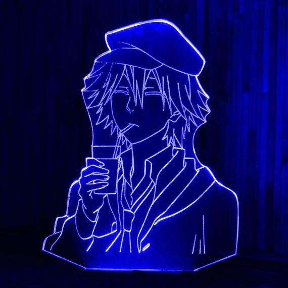 Акриловый светильник-ночник Ранпо Эдогава синий tty-n001619