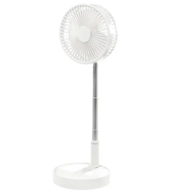Вентилятор акумуляторний телескопічний USB, білий 6196