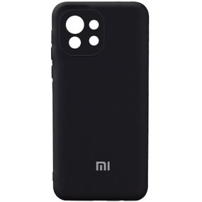 Чохол Silicone Cover Full Camera (AA) для Xiaomi Mi 11 Lite (Чорний / Black)