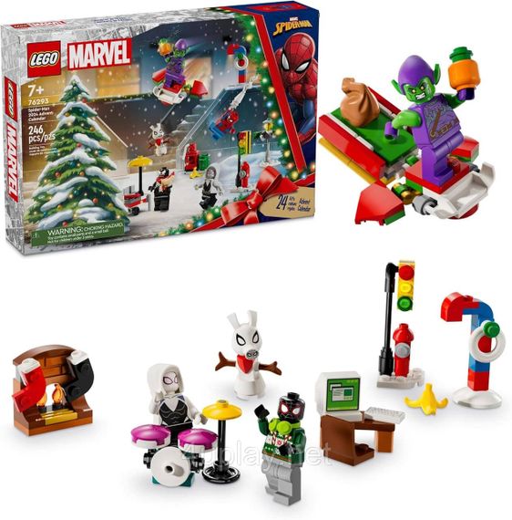 Новорічний адвент календар 2024 ЛЕГО Марвел Людина-павук Оригінал LEGO Marvel Spider-Man Advent Calendar | Зображення 1