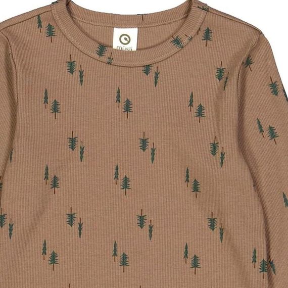 Дитячий лонгслів для хлопчика Green Cotton 62 см Кавовий (25111257) | Зображення 2