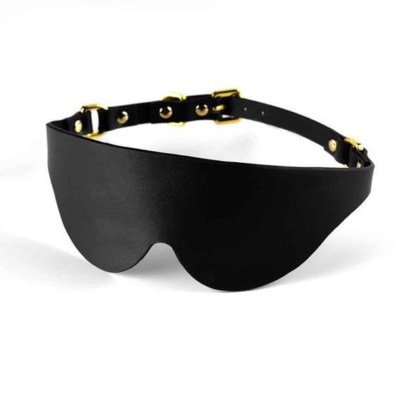 Маска на глаза Blindfold UPKO c итальянской кожи, черная sexstyle