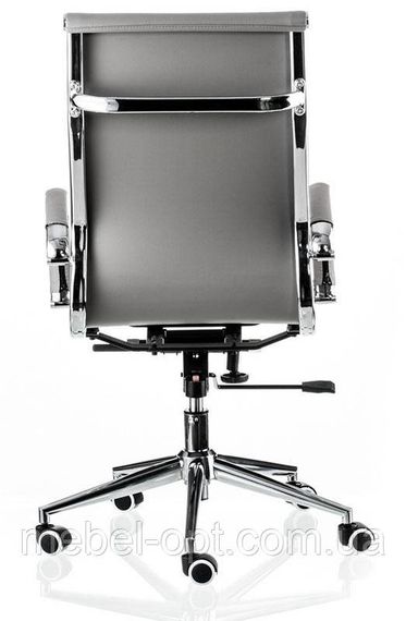 Крісло Solano artlеath сіре, репліка крісла Eames Style HB Ribbed Office Chair EA 119 | Зображення 4
