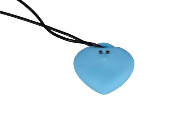 Мини-вибратор «Сердечко» FairyGasm PleasureStone blue, 9 режимов, на шнурке | Зображення 2