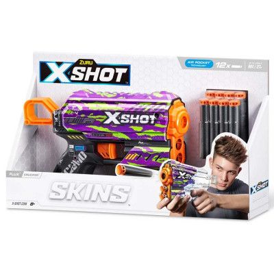 Игрушечное оружие Zuru X-Shot Быстрострельный бластер Skins Flux Crucifer (8 патронов) (36516J) - Топ Продаж! | Зображення 2