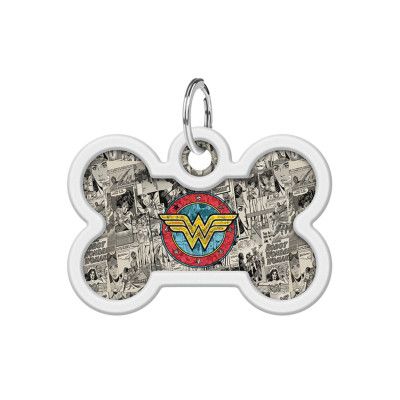 Адресник для животных WAUDOG Smart ID с QR паспортом "Чудо-женщина 2" кость 40х28 мм (0640-1013) | Зображення 1