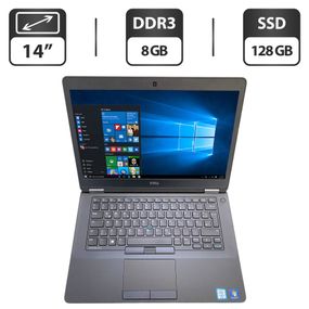 Ультрабук Dell Latitude E5470 / 14" (1366x768) TN / Intel Core i5-6300U (2 (4) ядра по 2.4 - 3.0 GHz) / 8 GB DDR4 / 128 GB SSD / Intel HD Graphics 520 / WebCam б/в