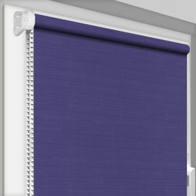 Рулонна штора Rolets Льон 1-2075-850 85x170 см відкритого типу Темно-синя