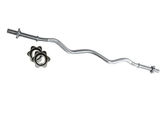 Гриф для штанги Toorx W-подібний 120 см 25 мм з гвинтовими замками (BCV-120) | Зображення 1