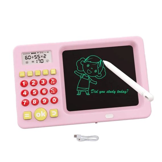 УЦІНКА! Розвиваючий калькулятор Bambi C0067U(Pink)-UC із планшетом для малювання | Зображення 1