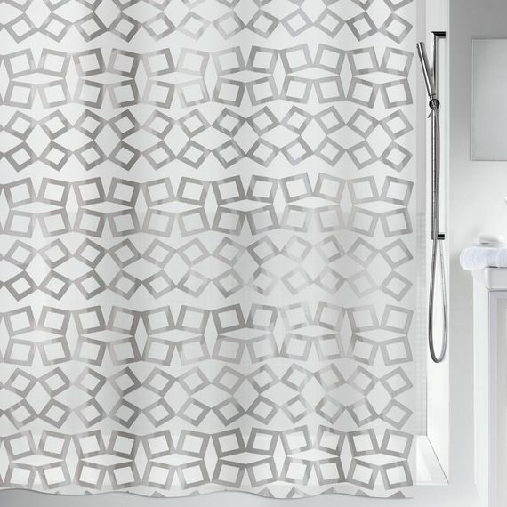 Шторка для ванной и душа Spirella Grid 180x200 см, водоотталкивающая PEVA, 10.16131
