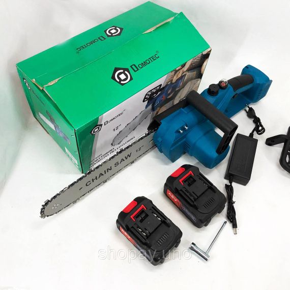 Акумуляторна ланцюгова пила Chain Saw 12'' (30см) DOMOTEC Ланцюгова Пила на акумуляторах для дому | Зображення 8