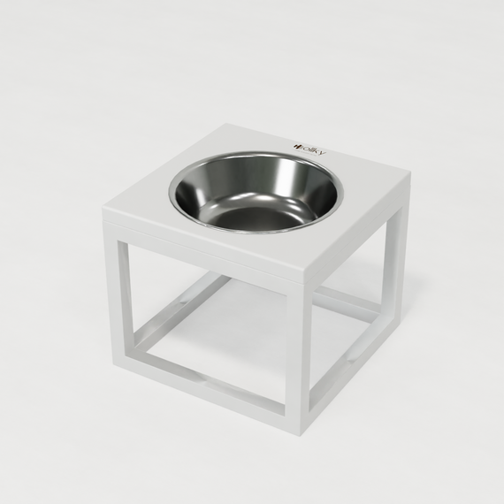 Миска на подставке для больших собак Hollky Base Solo XL (1 × 1,8 л) Solo XL-262620-WHWH | Зображення 2