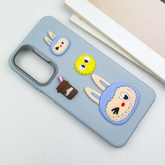 Чехол TPU Leather Toys для Samsung Galaxy A25 5G Labubu / Blue | Зображення 2