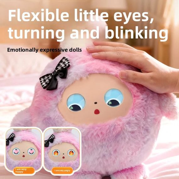 Интерактивная мягкая игрушка BB1882F-87 розовая с ИИ и LED-глазами • Говорящая плюшевая игрушка для детей | Зображення 5