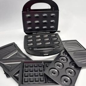 Бутербродница с антипригарными панелями Rainberg RB-2276 6 в 1 2200 Вт, HJ-204 Контактный гриль