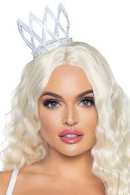 Корона принцеси Leg Avenue Faux rhinestone die cut crown, Сріблястий, One Size