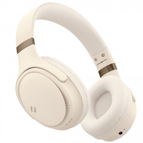 Бездротові навушники з мікрофоном HAVIT HV-H630BT Beige, до 55 год роботи на одному заряді | Зображення 1