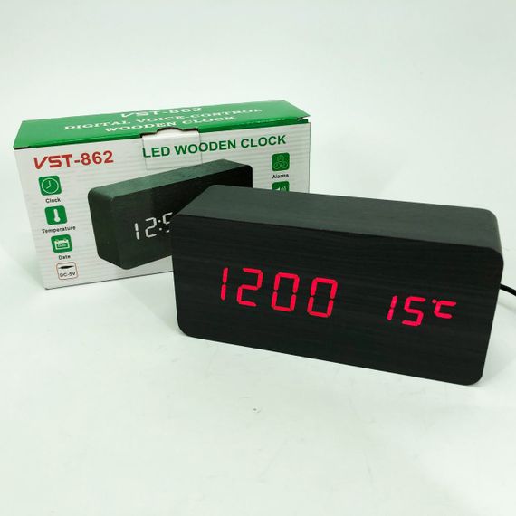 Красивий настільний годинник VST-862, LED настільний годинник Стильний ZN-28 | Зображення 1