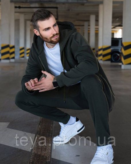 Спортивный костюм цвет хаки размеры XXL, 3XL, XL, S, L, M FI_005512 | Зображення 2