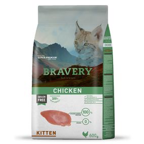 Корм Bravery Kitten Chicken сухий з куркою для кошенят 600 гр