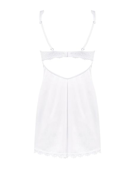 Сорочка Obsessive Amor Blanco chemise Білий L/XL | Зображення 7
