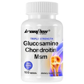 Хондропротектор (для спорта) IronFlex Triple Strenght Glucosamine + Chondroitin + MSM 100 Tabs