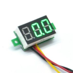 Вольтметр цифровий з LED-індикатором 0.36 дюйма DC 4.5V - DC 40V   ЗЕЛЕНИЙ