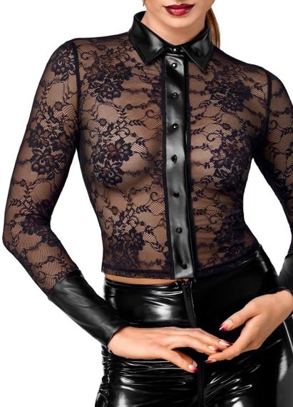 Блуза Noir Handmade F377 Noirelle Lace Button-up Shirt XS Sex Aura | Зображення 3