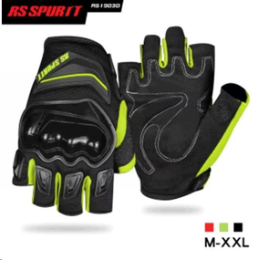 Рукавички мото без пальців RS SPURTT (size:L, чорно-зелені)