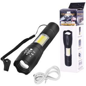Ліхтар діодний Police BL-1831-T6+COB, ЗУ micro USB, вбудований акумулятор, zoom, ремінець