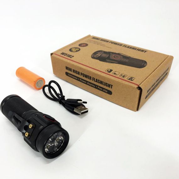 Ручний аварійний ліхтар W5182-3XHP360, Ліхтарик світлодіодний ручний акумуляторний портативний QW-76 | Зображення 3