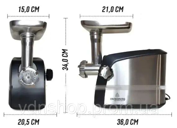 Електром'ясорубка  CB-4216 3200 ват Crownberg | Зображення 4