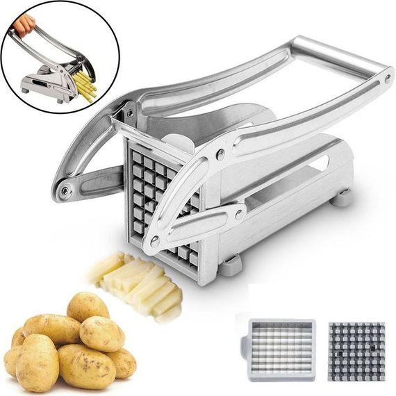 Машинка для нарізки картоплі фрі, ручна картофелерезка Potato Chipper Металева, без ризику | Зображення 4
