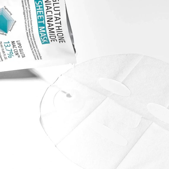 Тканевая маска для сияния и выравнивания тона кожи APLB Glutathione Niacinamide (25 ml) | Зображення 1