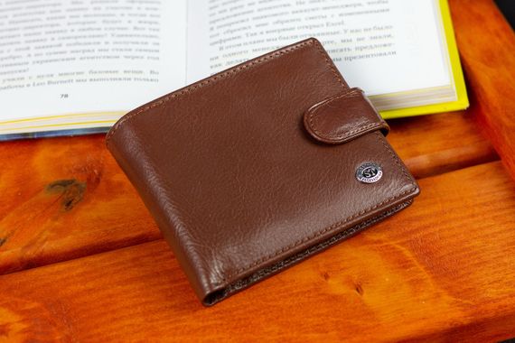 Чоловічий портмоне з натуральної шкіри ST Leather B104 Коричневий | Зображення 8