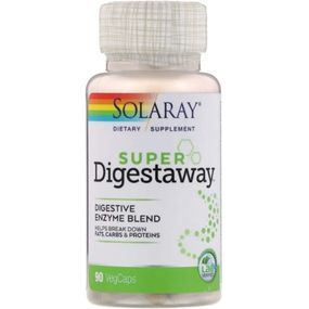 Пищеварительные ферменты Solaray Super Digestaway, Digestive Enzyme Blend 90 Veg Caps SOR-04801