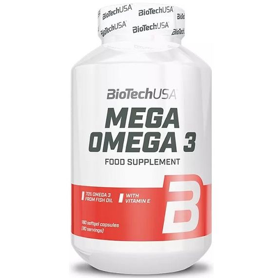 Омега для спорту BioTechUSA Mega Omega 3 180 Softgel Capsules