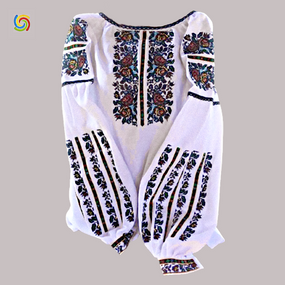 Рубашка Украинская вышиванка  32081 цвет белый размер S