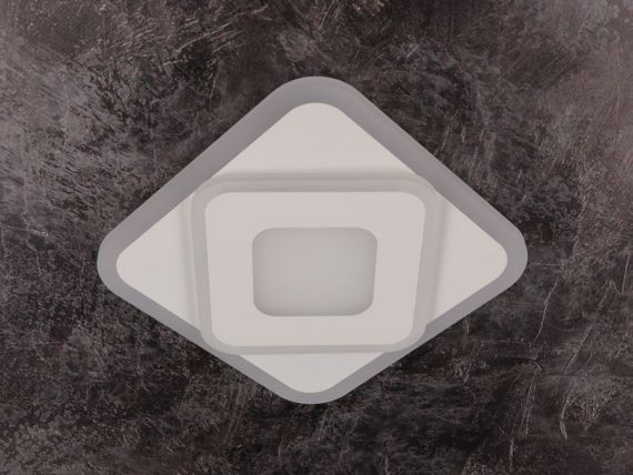 Сучасний квадратний світильник стельовий LED для кімнати кухні ванної 25123 Білий 4х25х25 см. | Зображення 3