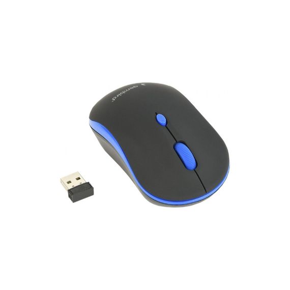 Мишка Gembird MUSW-4B-03-B Black+Blue (MUSW-4B-03-B) | Зображення 1