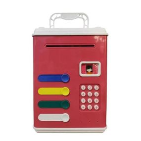 Сейф копилка с купюроприемником и отпечатком пальца 778A-1 Розовый