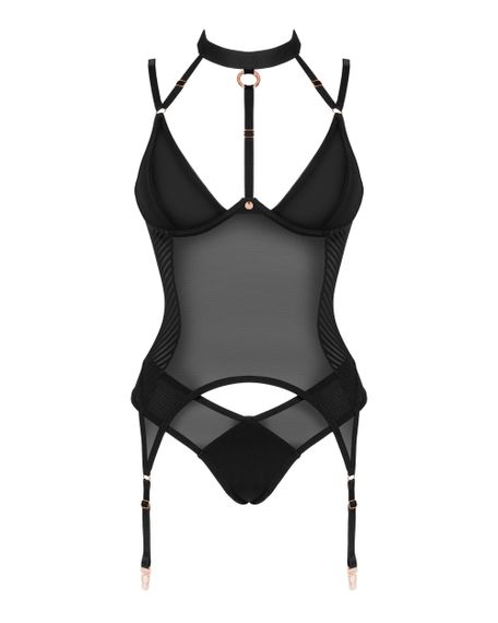 Корсет Obsessive Brasica corset Чорний M/L | Зображення 5