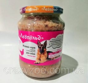 Вологий корм для собак Леопольд Готовий обід з куркою та субпродуктами 720 г