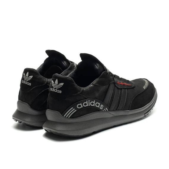 Кросівки шкіряні Adidas чорні. | Зображення 3