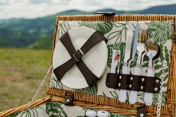 Корзина для пикника на 2 персоны 38 x 26 x 18 см LU010 | Зображення 5