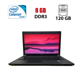Ноутбук Lenovo B590 / 15.6" (1366x768) TN / Intel Celeron 1000M (2 ядра по 1.8 GHz) / 8 GB DDR3 / 120 GB SSD / Intel HD Graphics / WebCam б/в