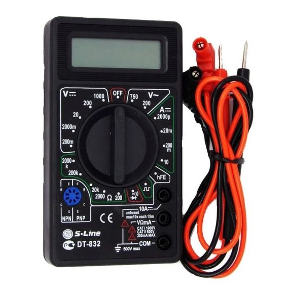 Мультиметр цифровий тестер Digital DT-832 зі звуковим дзвінком, тестер напруги цифровий | Зображення 2
