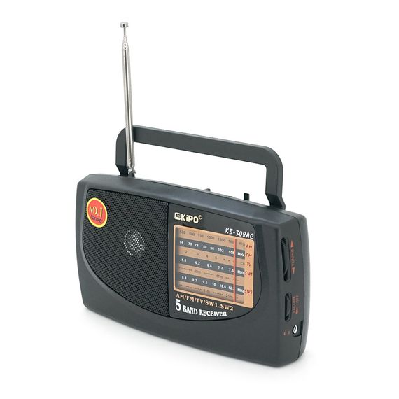 Радиоприемник KIPO KB-308, FM радио, AUX, корпус пластмасс, Black | Зображення 1