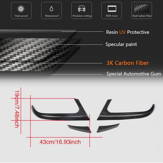 Накладки на задній бампер (для AMG-Line / CLA45 AMG SD 2013-2016, Карбон) для Mercedes CLA C117 рр | Зображення 4